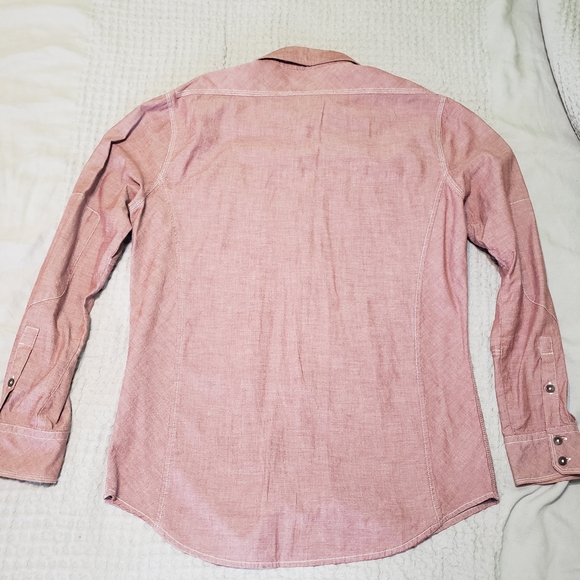 Outpost Makers Pink Heather Button-Up Shirt – Slim/Athletic Fit Size L - Picture 9 of 9